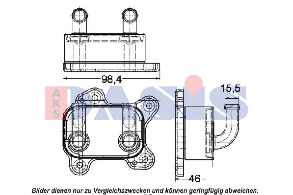 AKS DASIS Eļļas radiators, Motoreļļa 156005N